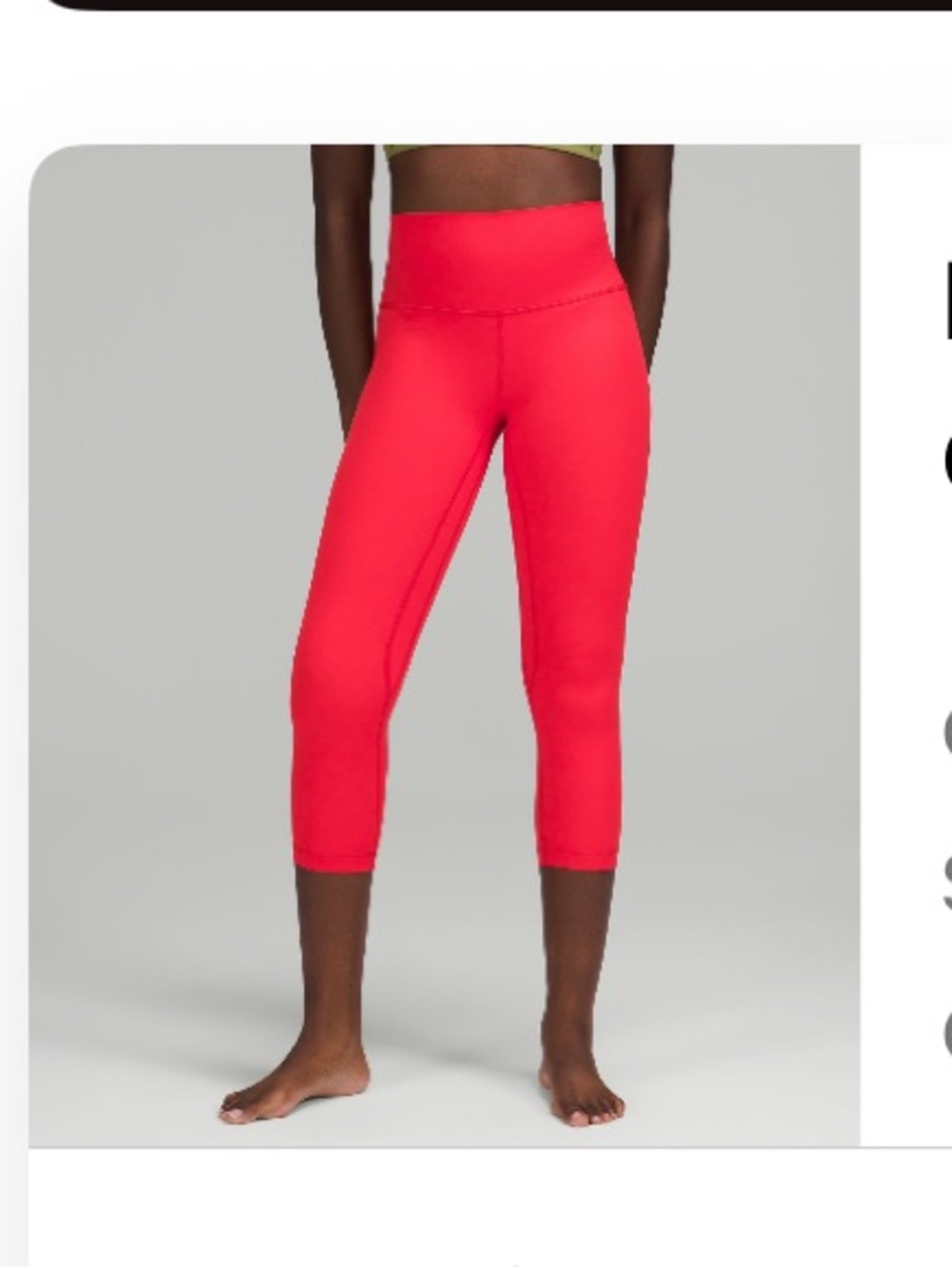 lululemon Align™ High-Rise Crop 23" color love red size 2